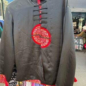 Black Jacket with Red Embroidery vintage